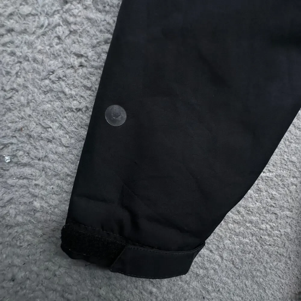 Helly Hansen Crew Hooded Midlayer Jacket Mens Medium Black Polartec Helly Tech